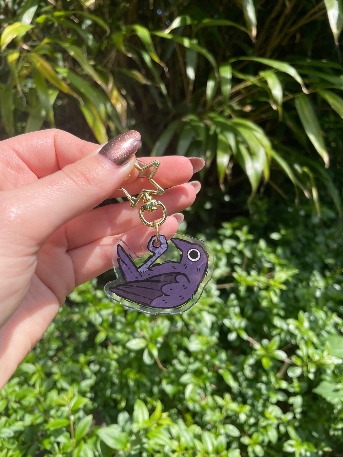 Cute Acrylic Crow Keyring