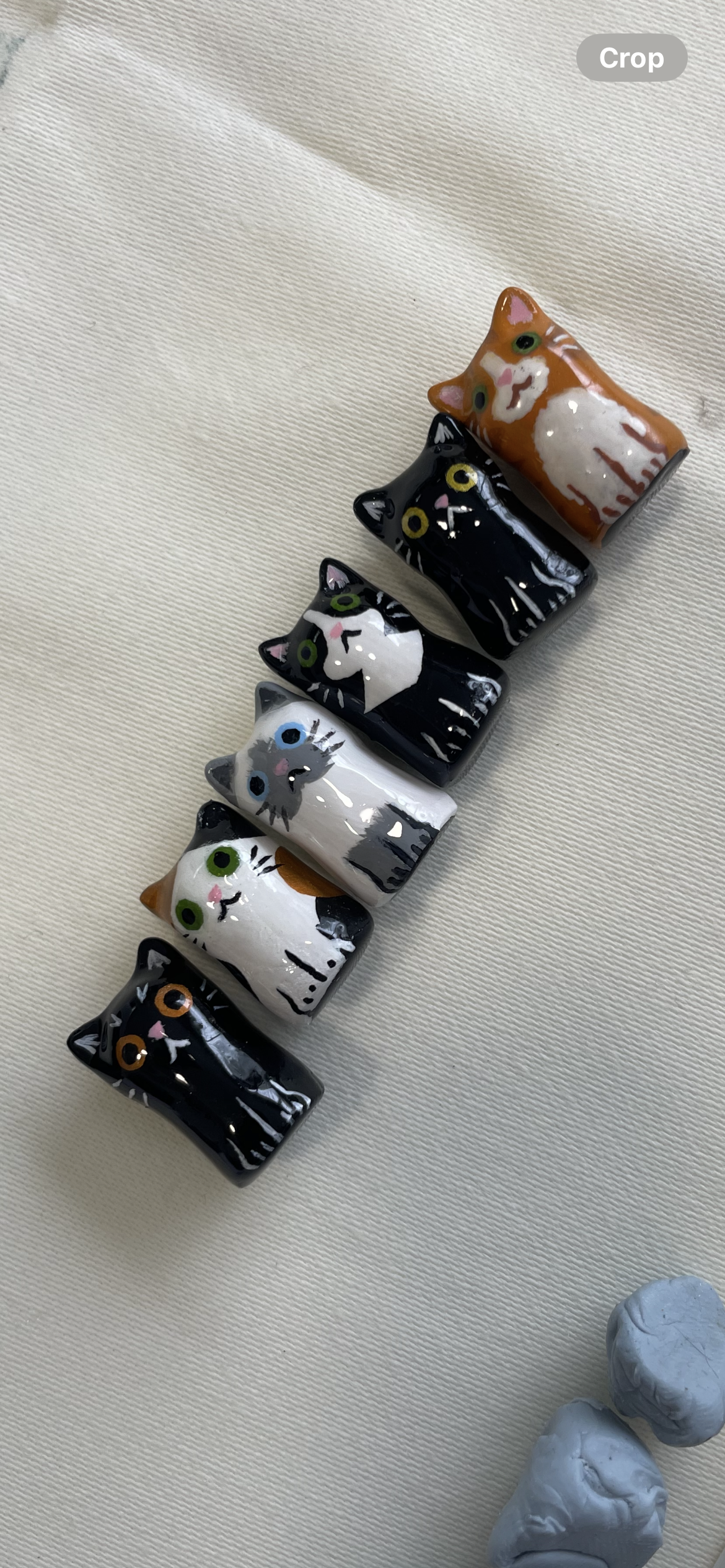 Kitten in a Bottle Tiny Handmade Clay Charm