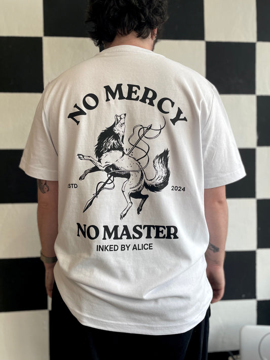 'No Mercy, No Master' Tattoo Design Wolf Tee